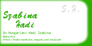 szabina hadi business card